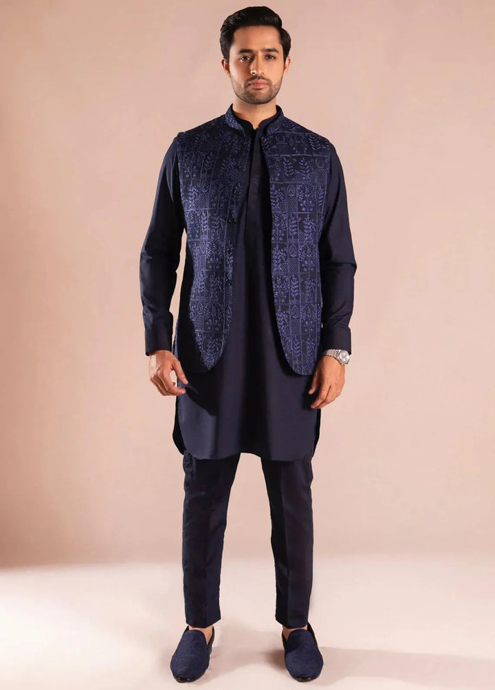Ahmad Raza Wash N Wear Embroidered Men 3 Piece Suit - AR5100