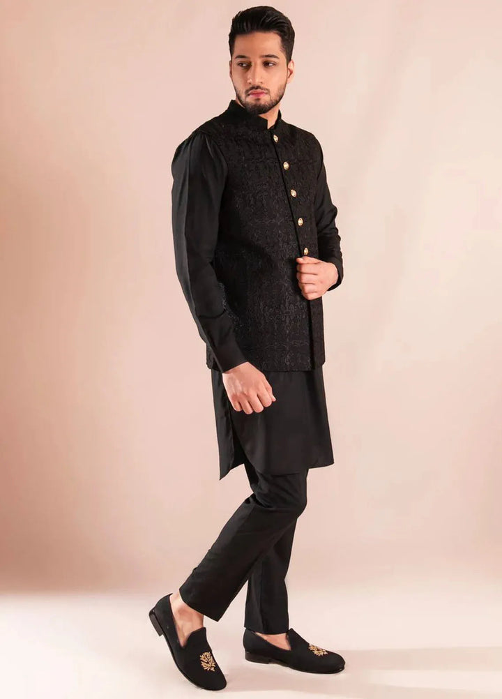 Ahmad Raza Wash N Wear Embroidered Men 3 Piece Suit - AR5103