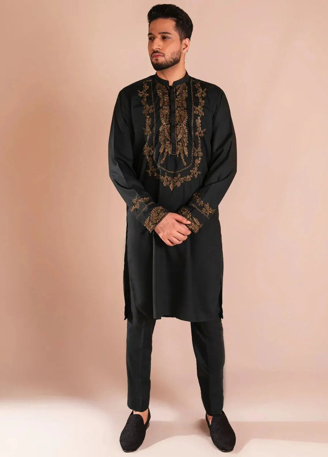 Ahmad Raza Wash N Wear Embroidered Men Kurta Pajama -  AR5114
