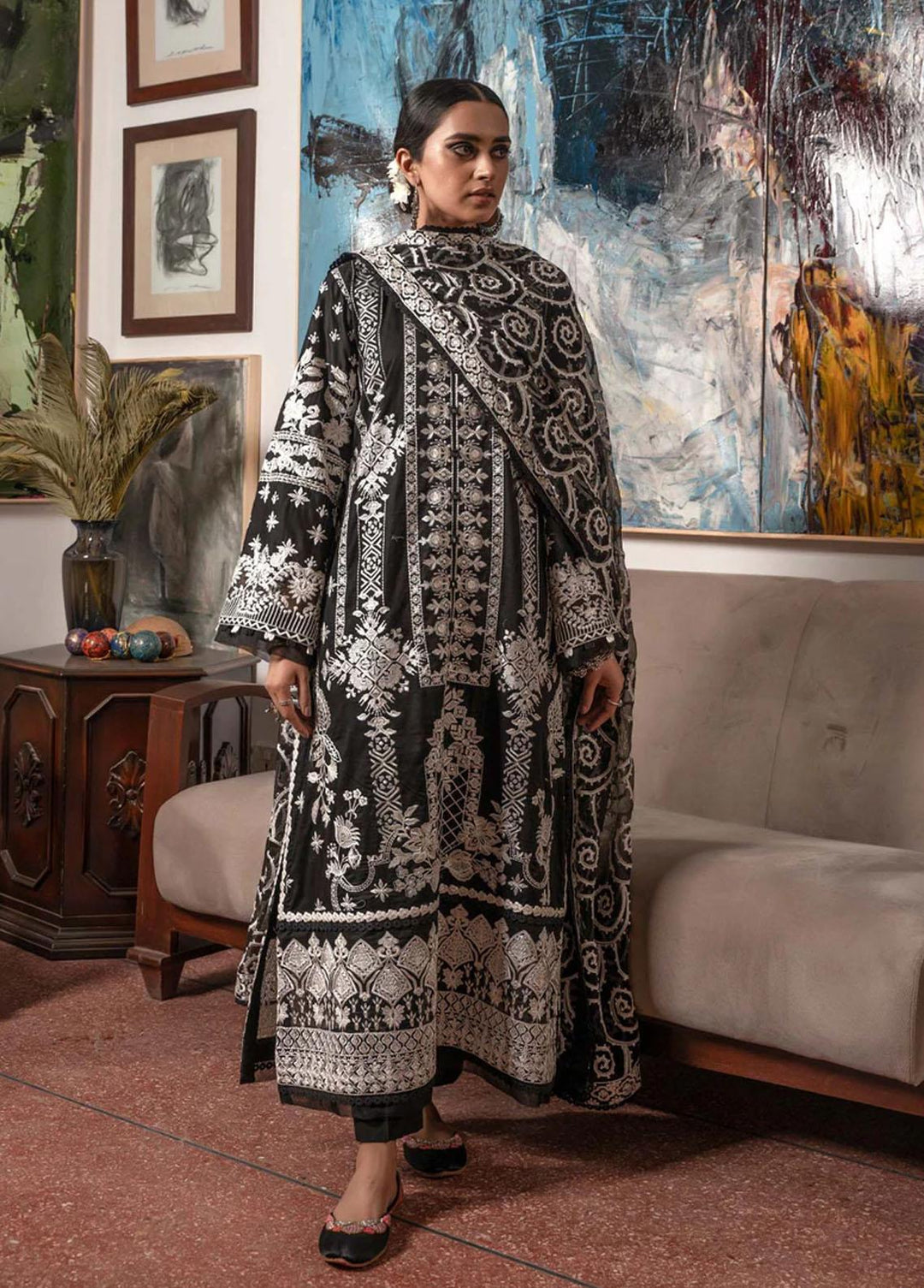 Dareecha By AIK Atelier Embroidered Lawn Suits Unstitched 3 Piece AIK22-D3 Look 04 - Summer Collection