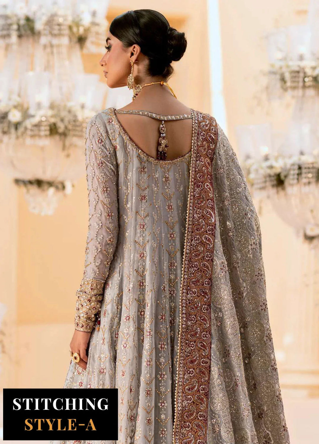 Aik Atelier Embroidered Chiffon Suit Unstitched 3 Piece AIK25WF Look-02 - Formals Collection