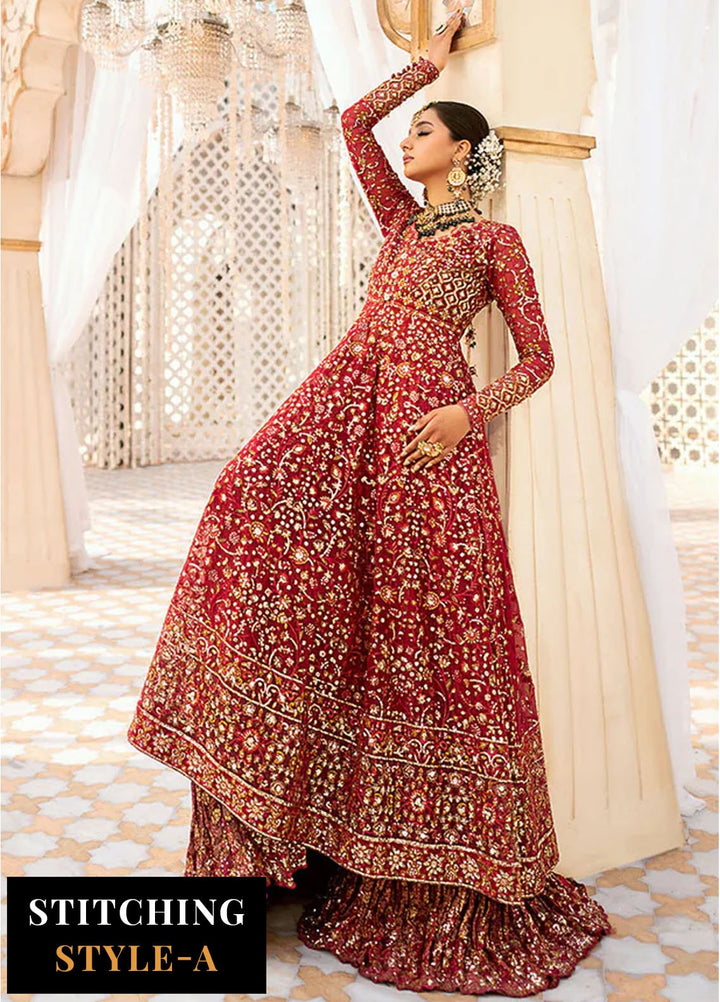 AIK Atelier Embroidered Chiffon Suits Unstitched 3 Piece AIK24WF Look 01 - Wedding Collection