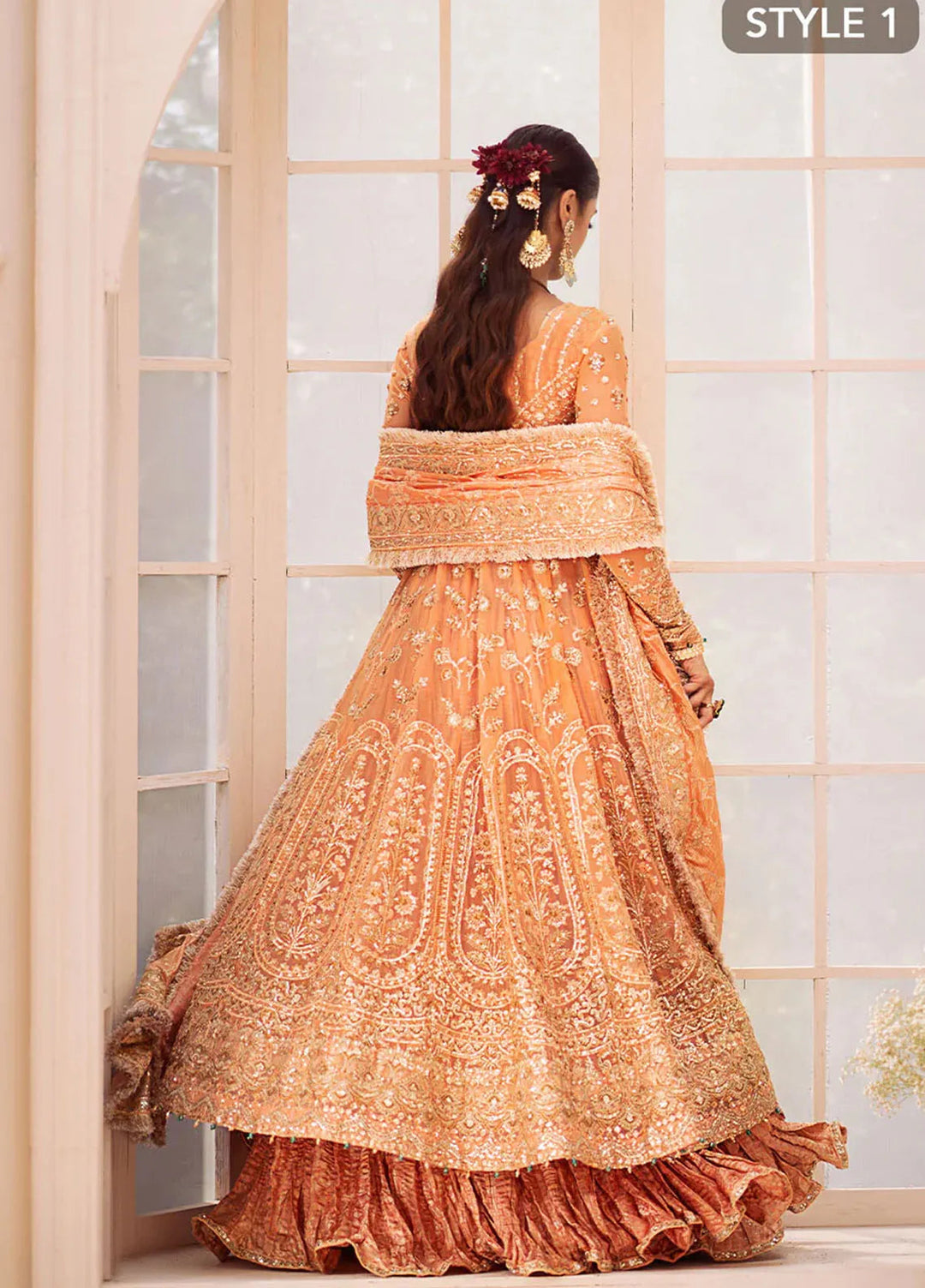 AIK Atelier Embroidered Chiffon Suits Unstitched 3 Piece AIK24WF2 Look 06 - Wedding Collection