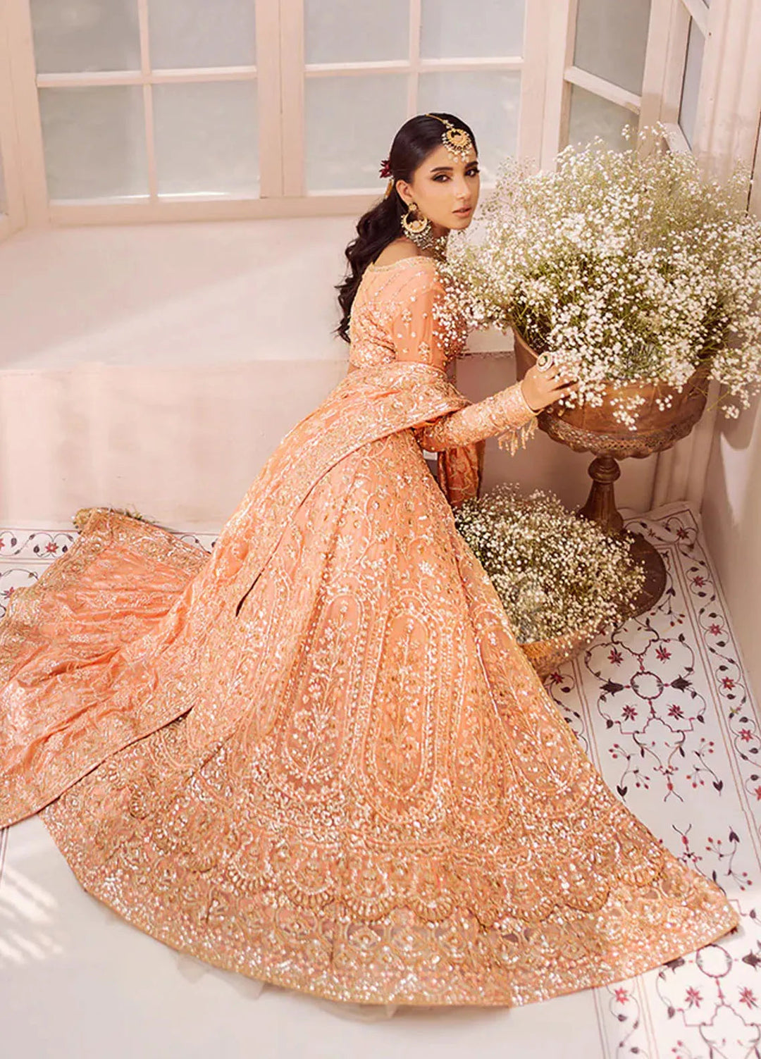 AIK Atelier Embroidered Chiffon Suits Unstitched 3 Piece AIK24WF2 Look 06 - Wedding Collection