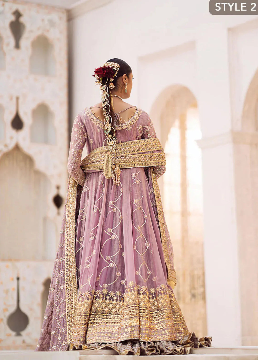 AIK Atelier Embroidered Chiffon Suits Unstitched 3 Piece AIK24WF2 Look 10 - Wedding Collection