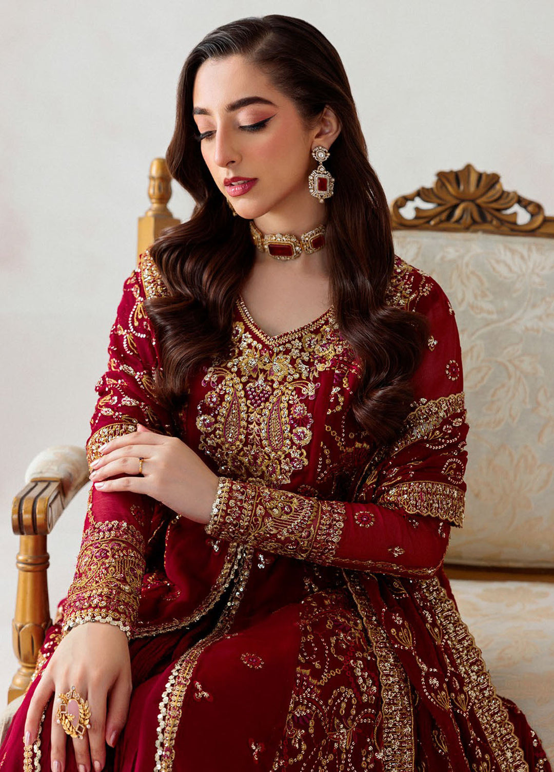 Aik Atelier Embroidered Chiffon Suits Unstitched 3 Piece AIK25UF D-06 - Formals Collection