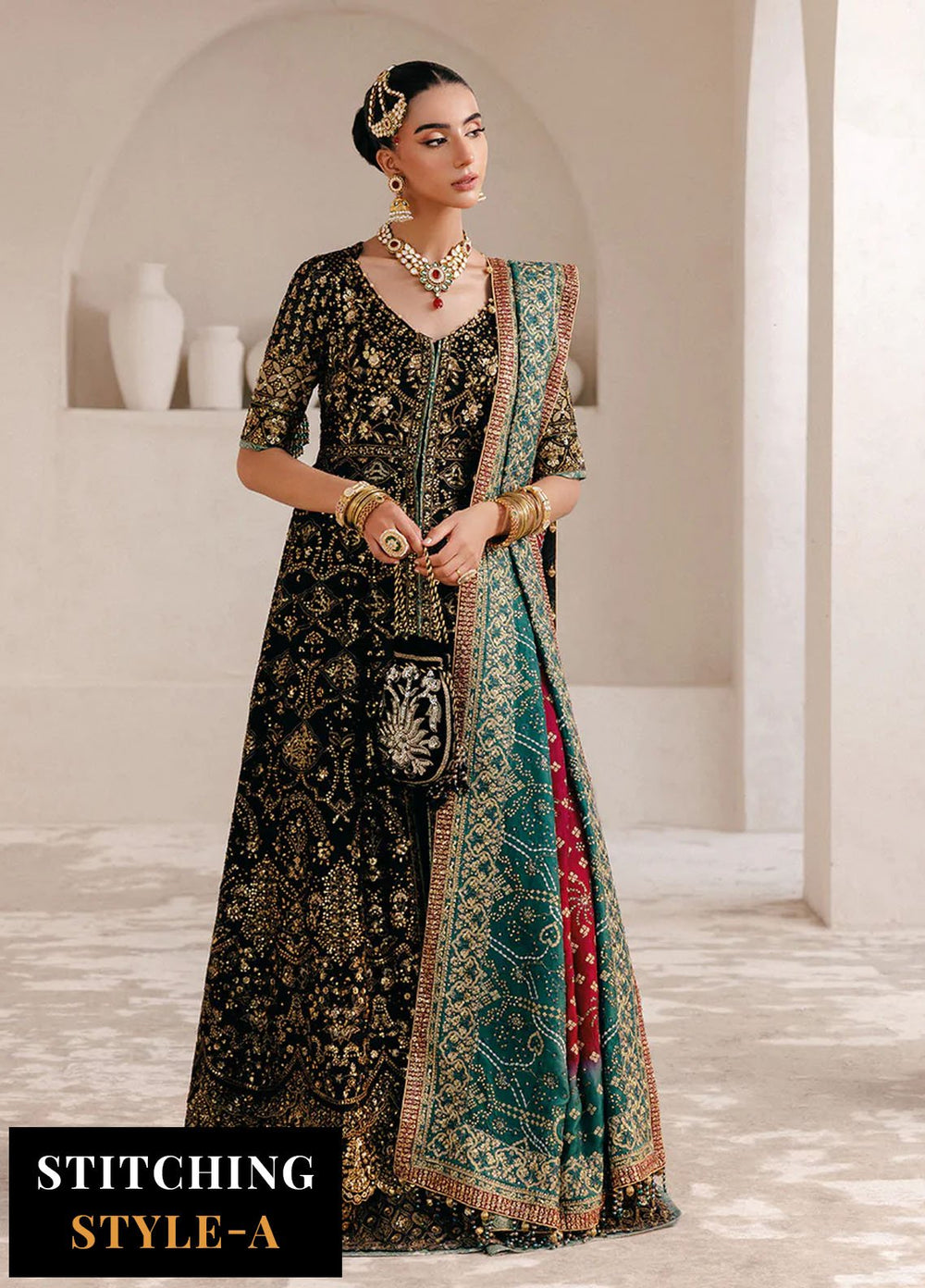 Aik Atelier Embroidered Chiffon Suits Unstitched 3 Piece AIK25WU D-05 - Formals Collection