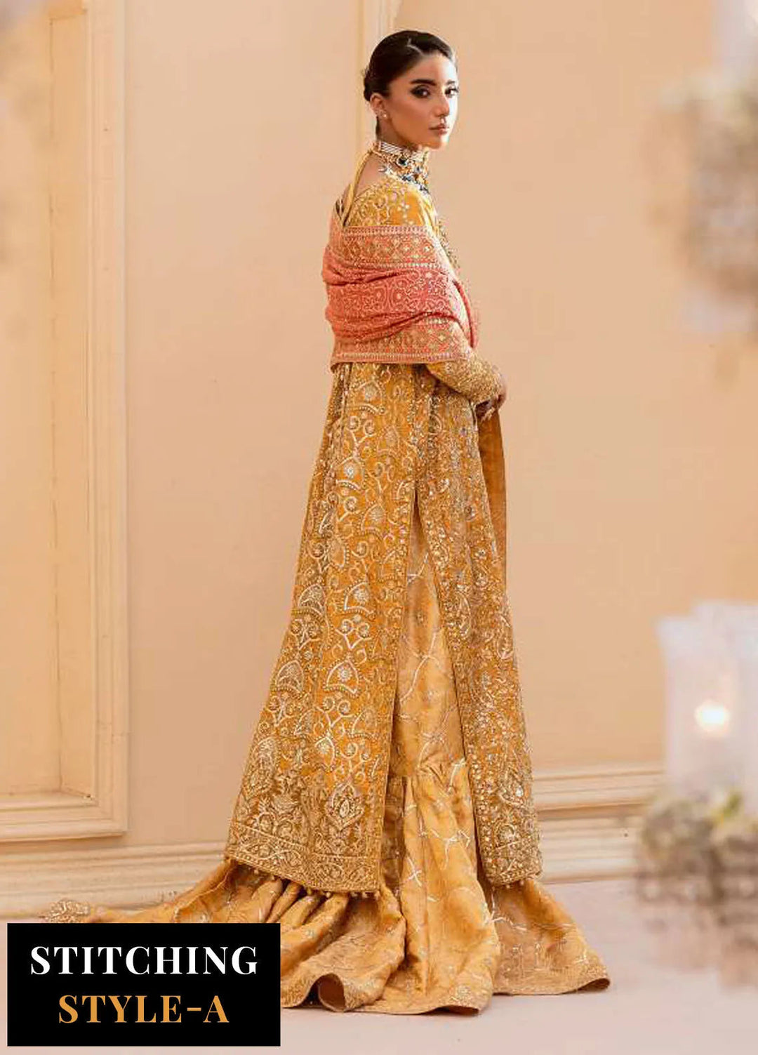 Aik Atelier Embroidered Khaadi Net Suit Unstitched 3 Piece AIK25WF Look-08 - Formals Collection