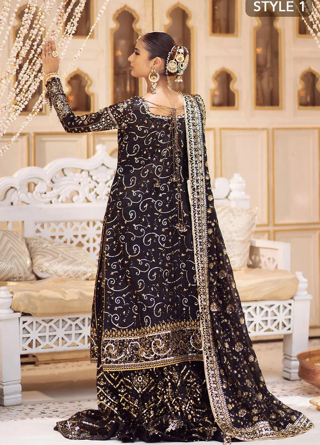 AIK Atelier Embroidered Khaadi Net Suits Unstitched 3 Piece AIK24WF2 Look 07 - Wedding Collection