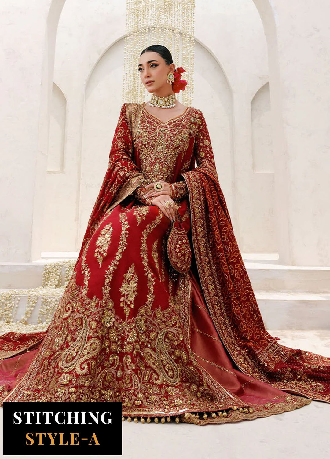 Aik Atelier Embroidered Khaadi Net Suits Unstitched 3 Piece AIK25WU D-01 - Formals Collection