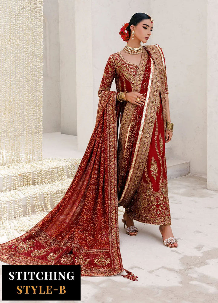 Aik Atelier Embroidered Khaadi Net Suits Unstitched 3 Piece AIK25WU D-01 - Formals Collection