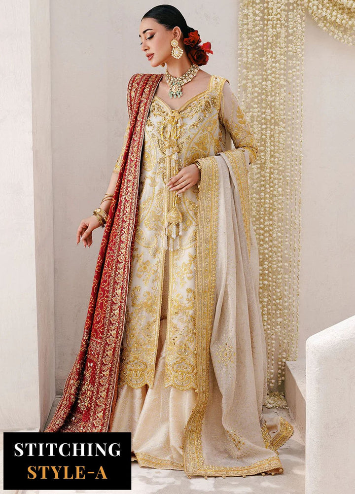 Aik Atelier Embroidered Khaadi Net Suits Unstitched 3 Piece AIK25WU D-03 - Formals Collection