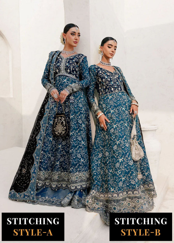 Aik Atelier Embroidered Khaadi Net Suits Unstitched 3 Piece AIK25WU D-09 - Formals Collection