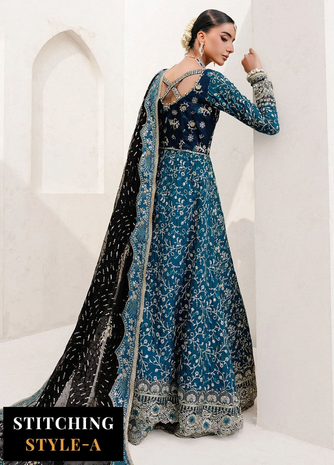 Aik Atelier Embroidered Khaadi Net Suits Unstitched 3 Piece AIK25WU D-09 - Formals Collection