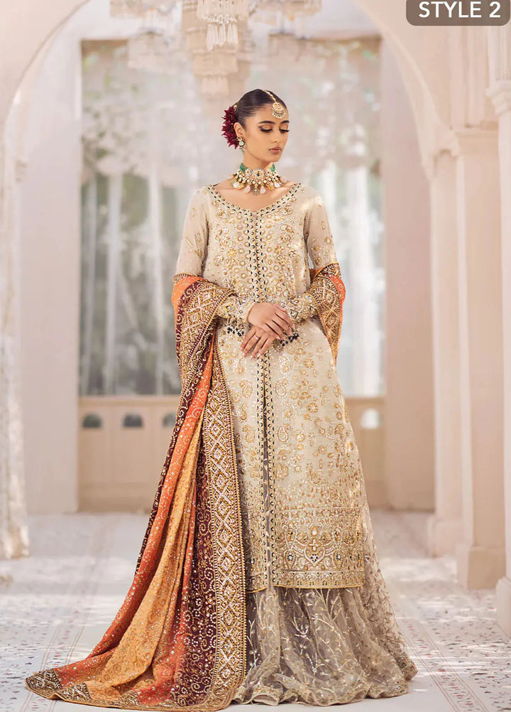 AIK Atelier Embroidered Kundan Zari Suits Unstitched 3 Piece AIK24WF2 Look 01 - Wedding Collection