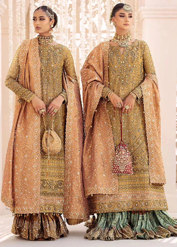 AIK Atelier Embroidered Kundan Zari Suits Unstitched 3 Piece AIK24WF2 Look 02 - Wedding Collection