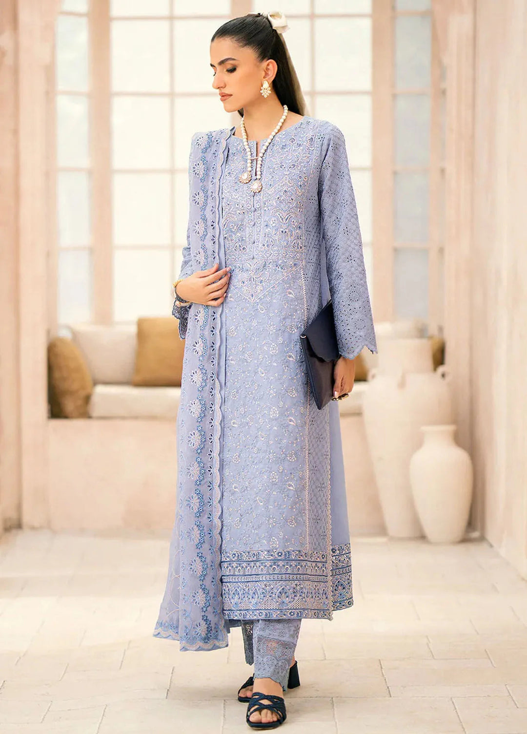 Aik Atelier Embroidered Lawn Suit Unstitched 3 Piece AIK24E LOOK 01 A - Summer Collection