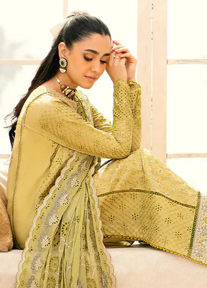 Aik Atelier Embroidered Lawn Suit Unstitched 3 Piece AIK24E LOOK 01 B - Summer Collection