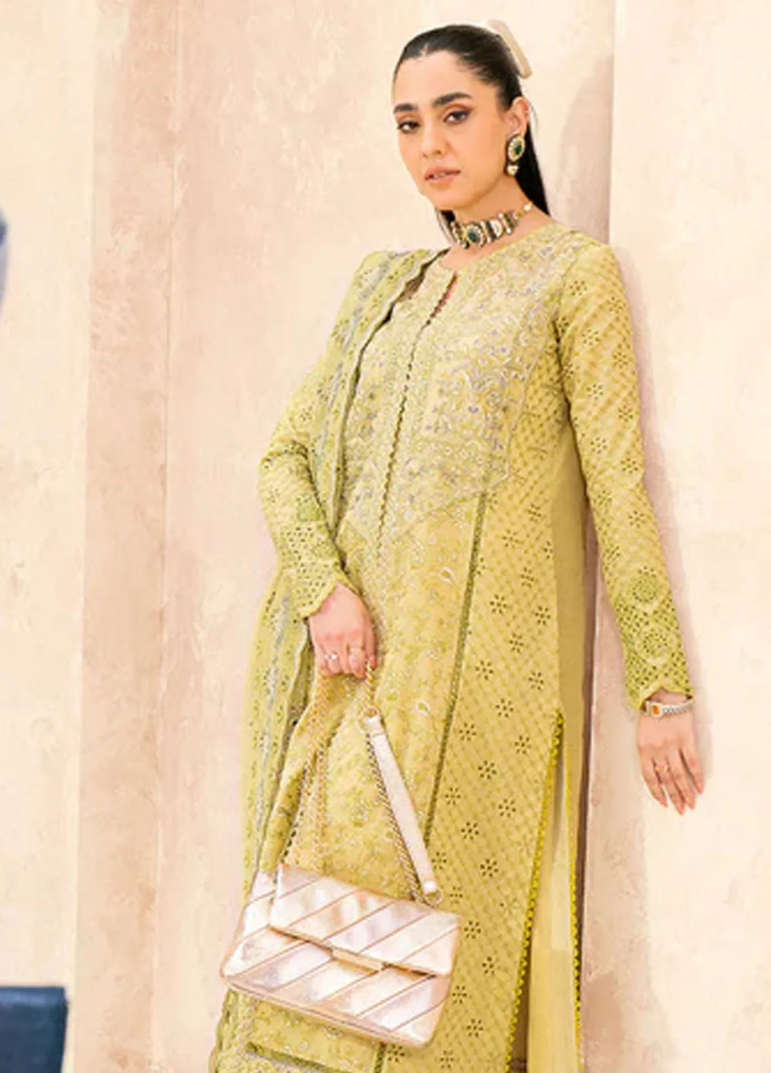 Aik Atelier Embroidered Lawn Suit Unstitched 3 Piece AIK24E LOOK 01 B - Summer Collection