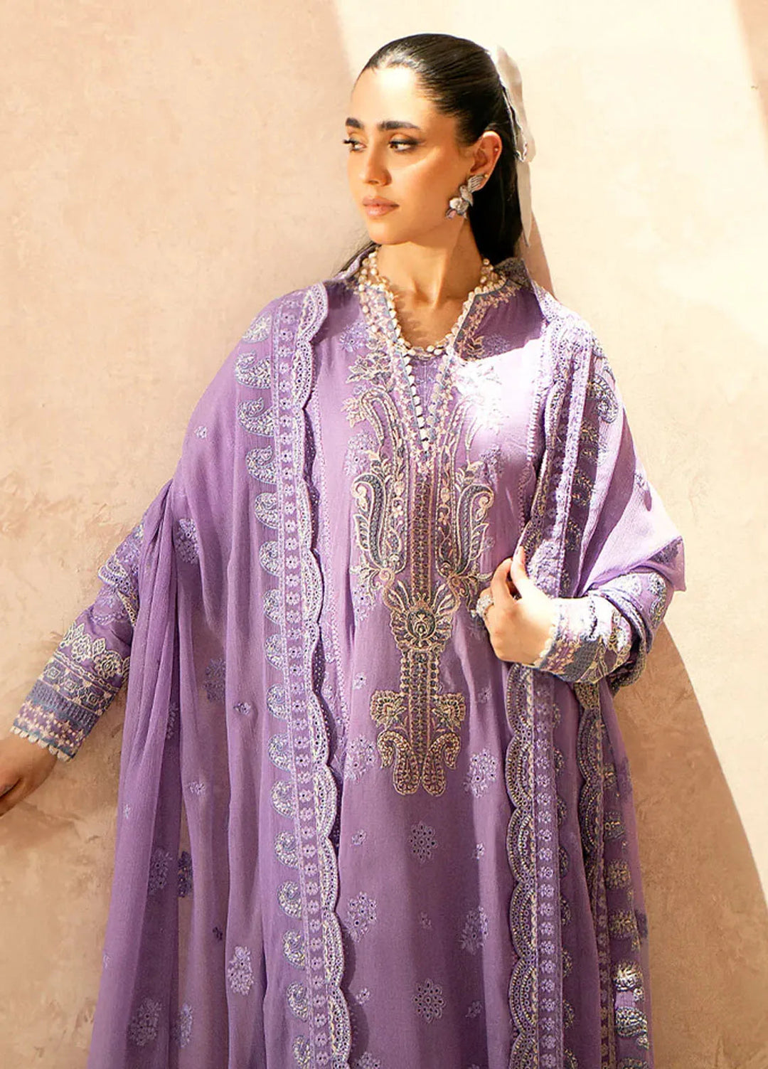 Aik Atelier Embroidered Lawn Suit Unstitched 3 Piece AIK24E LOOK 04 A - Summer Collection