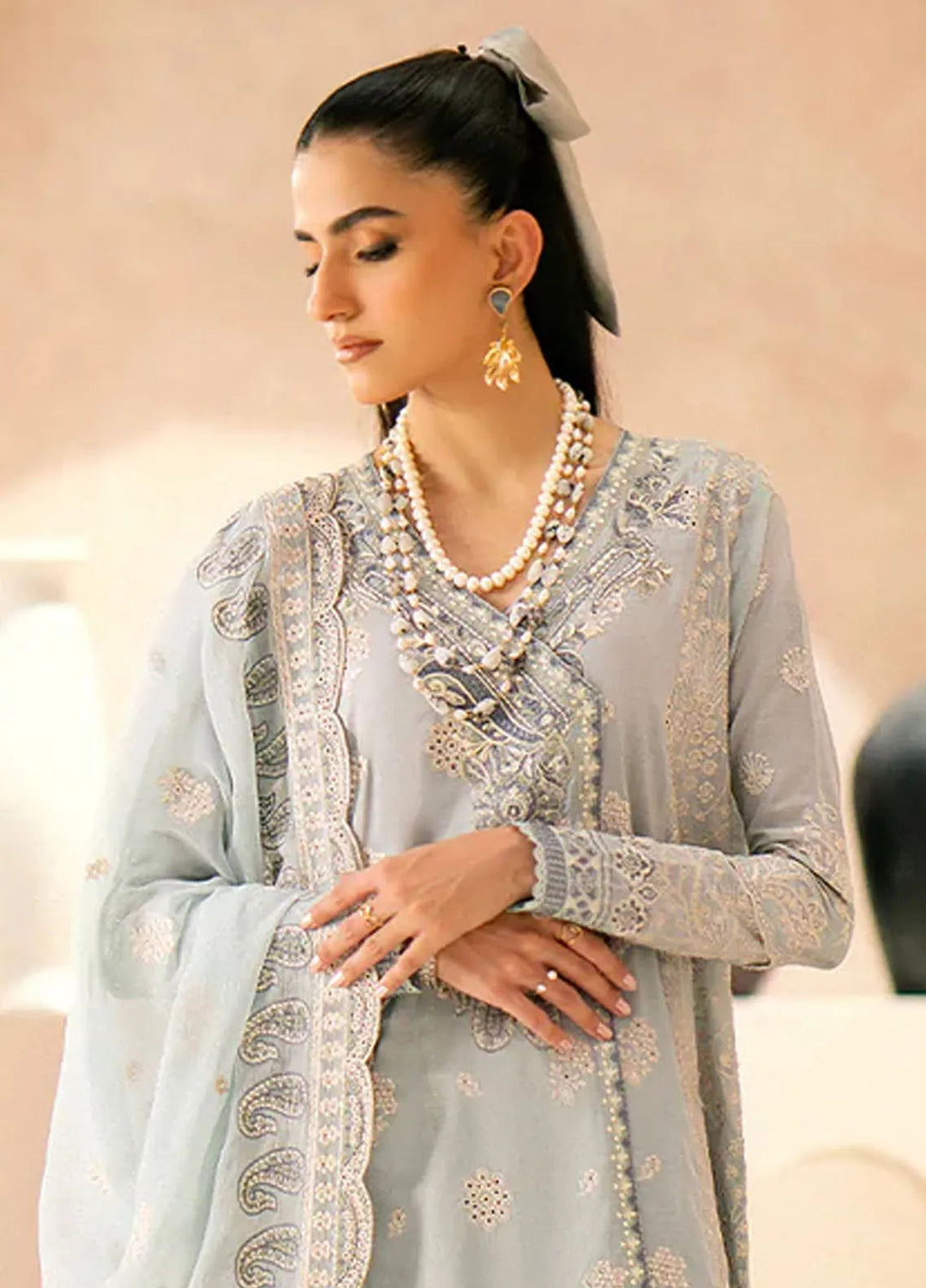 Aik Atelier Embroidered Lawn Suit Unstitched 3 Piece AIK24E LOOK 04 B - Summer Collection