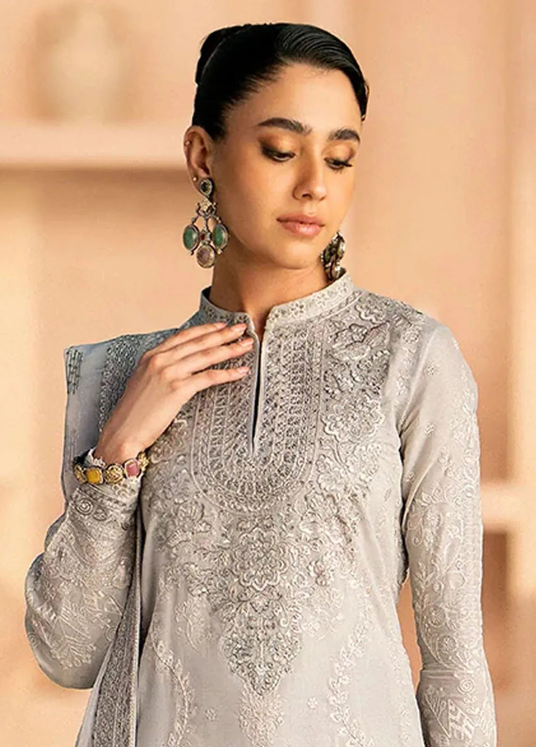 Aik Atelier Embroidered Lawn Suit Unstitched 3 Piece AIK24E LOOK 05 B - Summer Collection