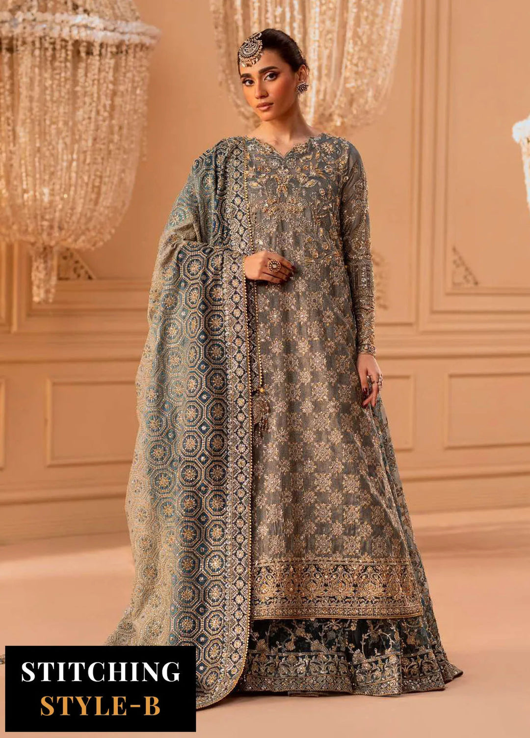 Aik Atelier Embroidered Net Suit Unstitched 3 Piece AIK25WF Look-06 - Formals Collection