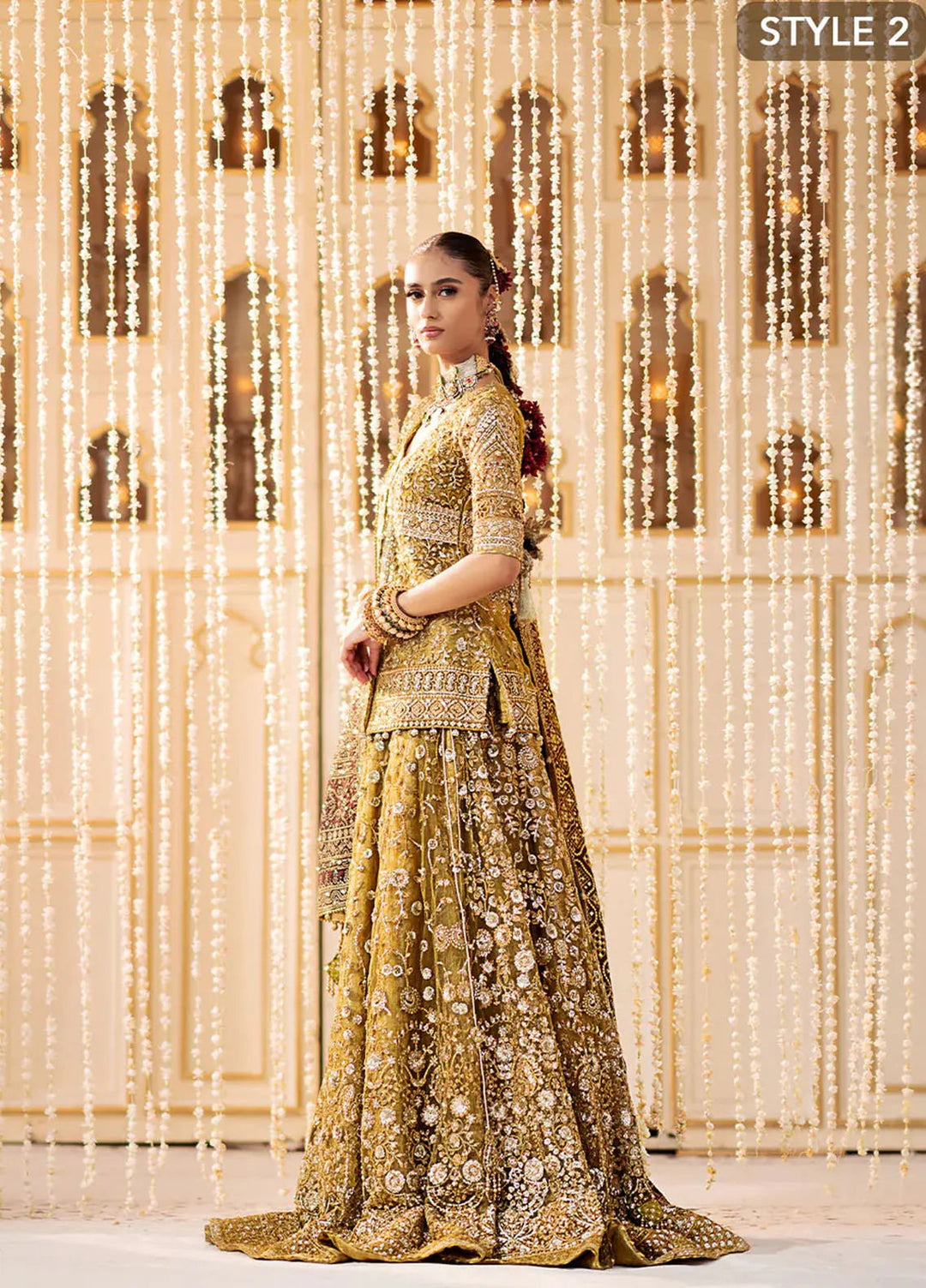 AIK Atelier Embroidered Net Suits Unstitched 3 Piece AIK24WF2 Look 04 - Wedding Collection