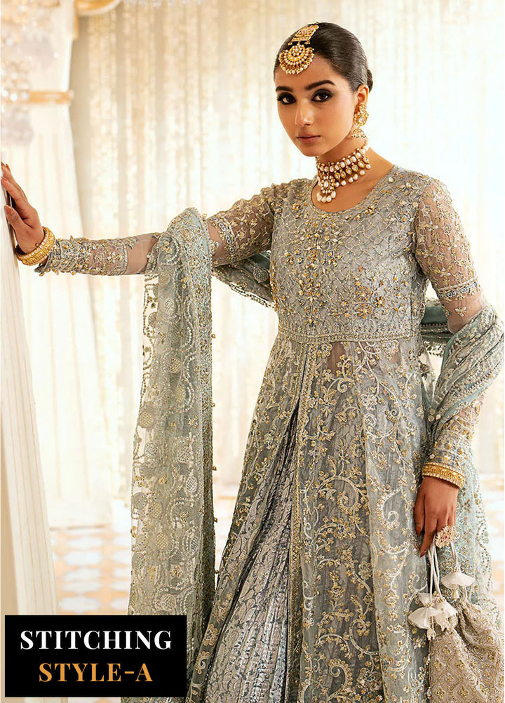 AIK Atelier Embroidered Organza Suits Unstitched 3 Piece AIK24WF Look 03 - Wedding Collection