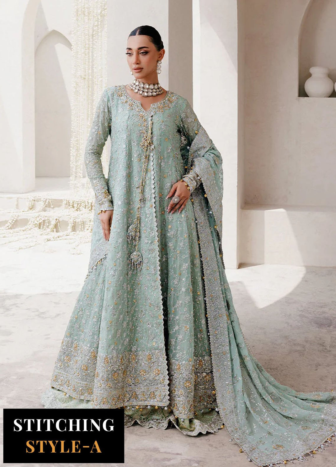 Aik Atelier Embroidered Organza Suits Unstitched 3 Piece AIK25WU D-08 - Formals Collection