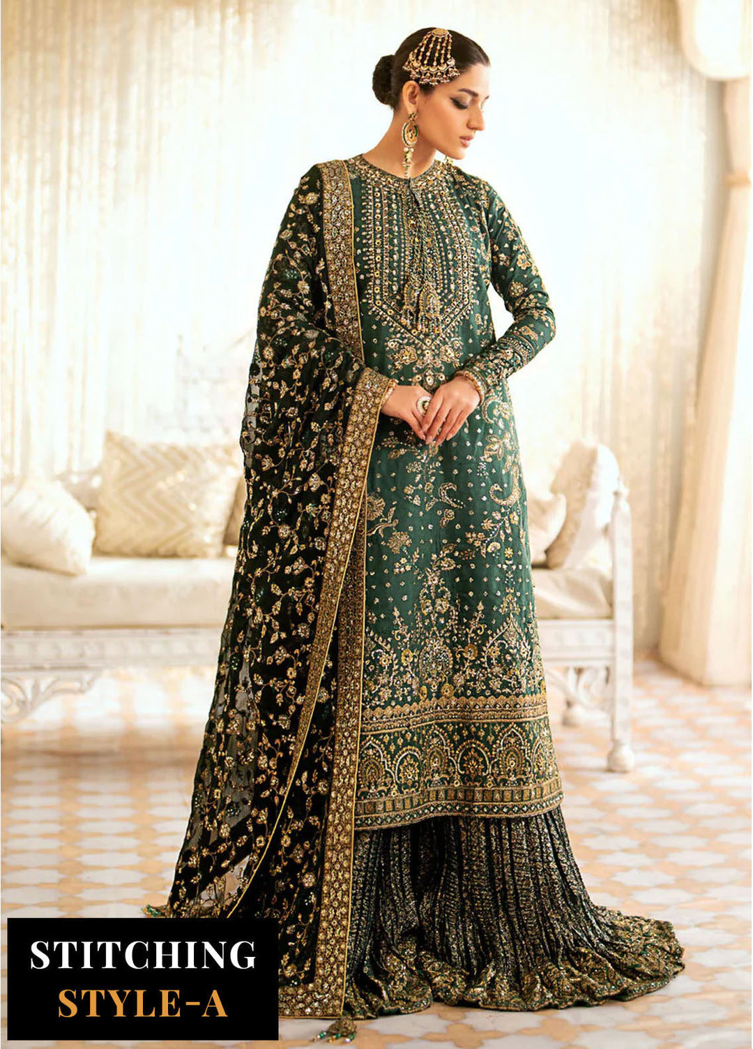 AIK Atelier Embroidered Silk Suits Unstitched 3 Piece AIK24WF Look 07 - Wedding Collection