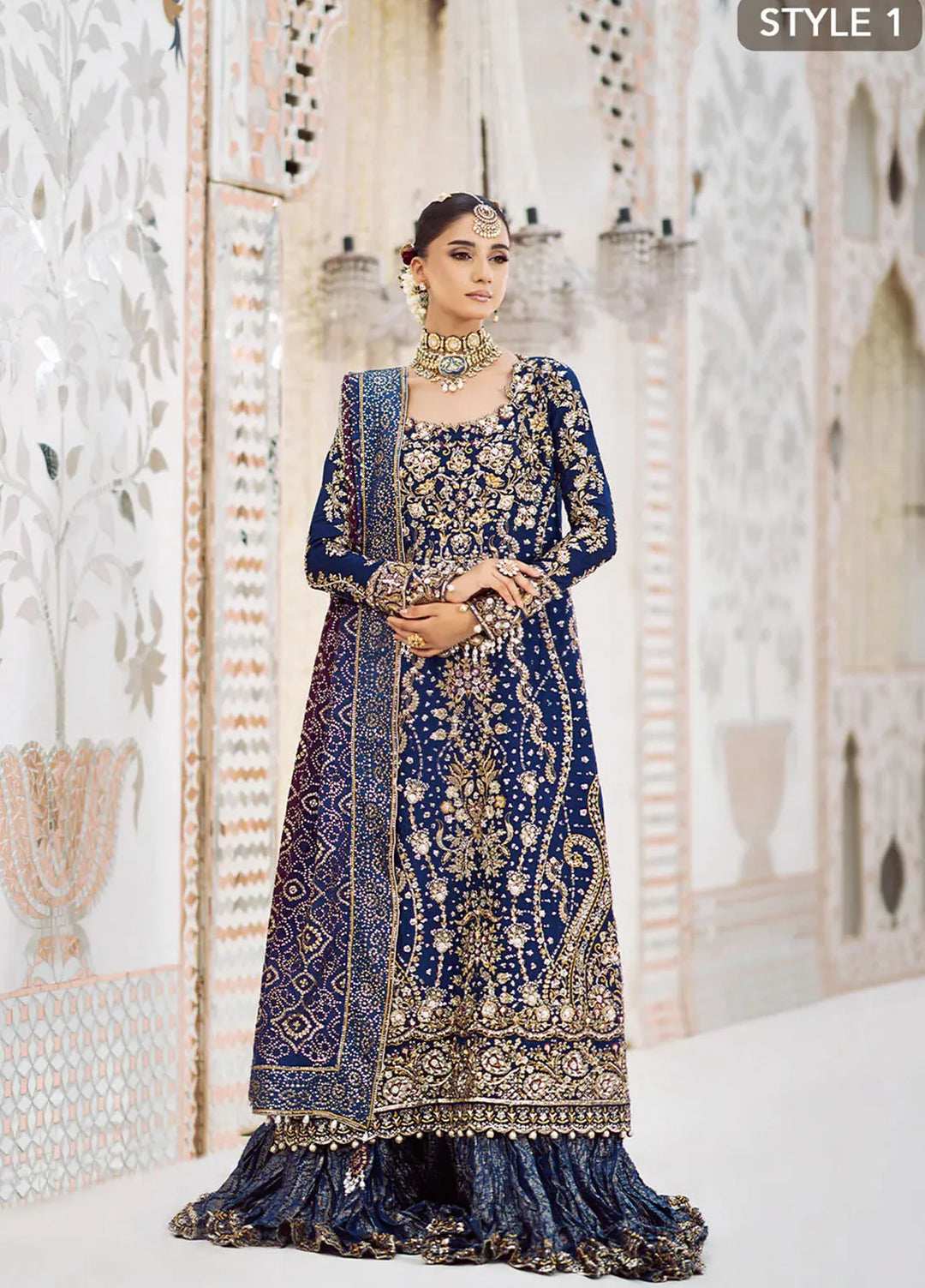 AIK Atelier Embroidered Silk Suits Unstitched 3 Piece AIK24WF2 Look 05 - Wedding Collection