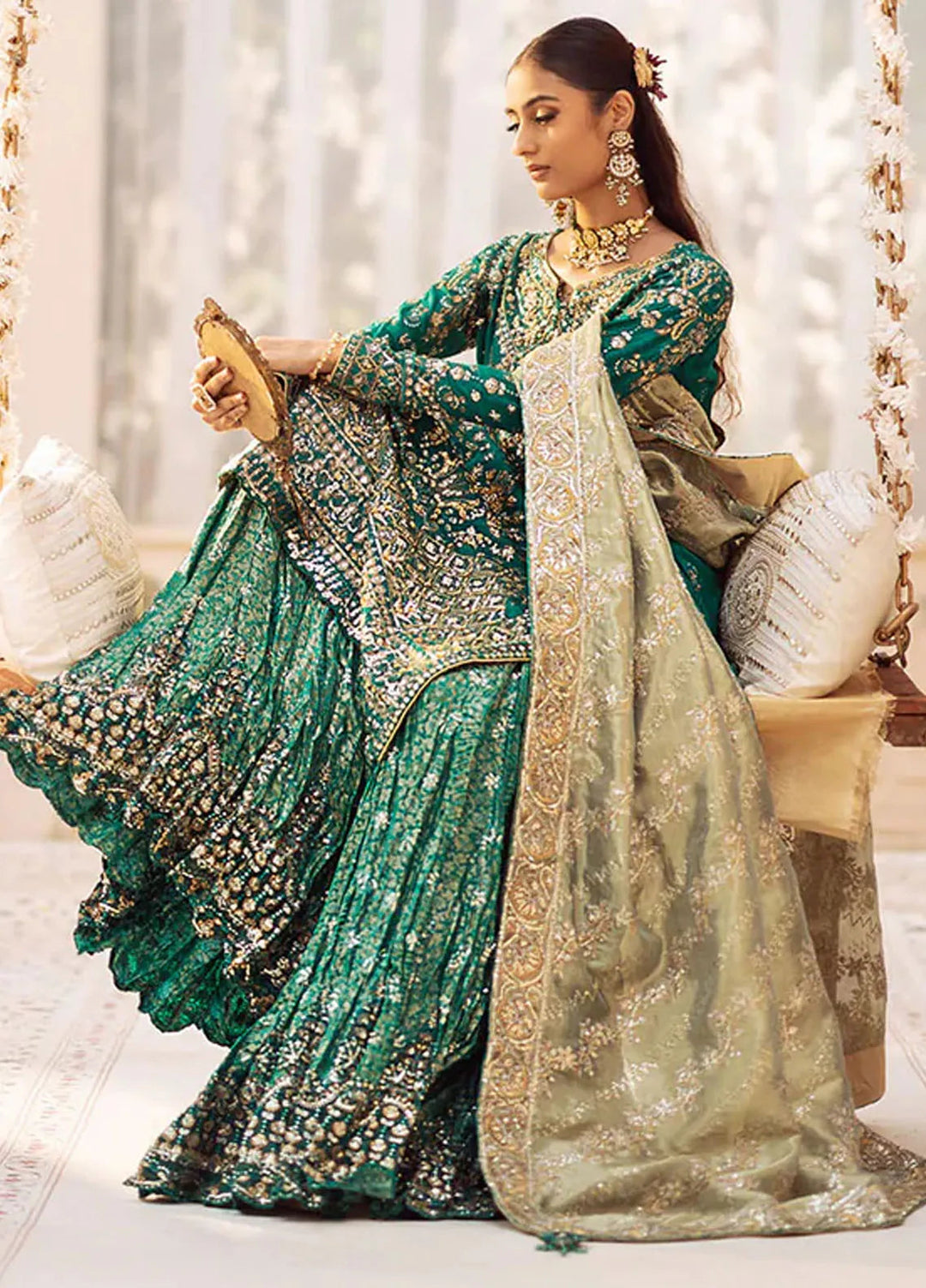 AIK Atelier Embroidered Silk Suits Unstitched 3 Piece AIK24WF2 Look 09 - Wedding Collection