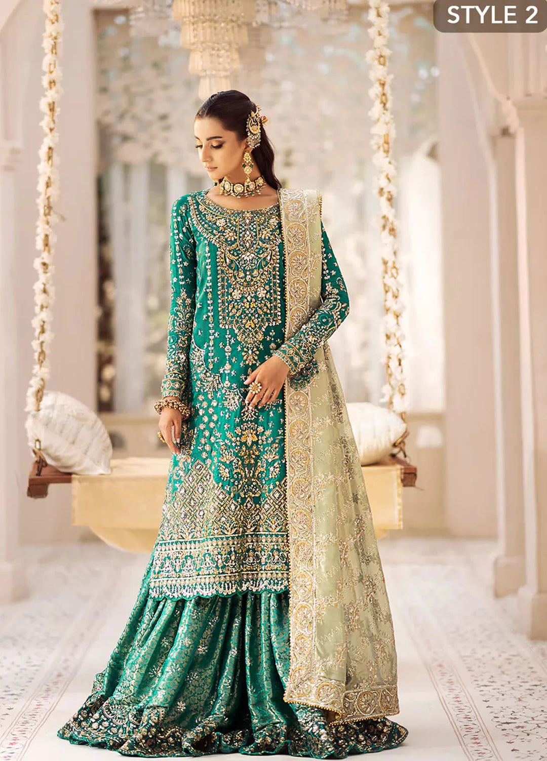 AIK Atelier Embroidered Silk Suits Unstitched 3 Piece AIK24WF2 Look 09 - Wedding Collection