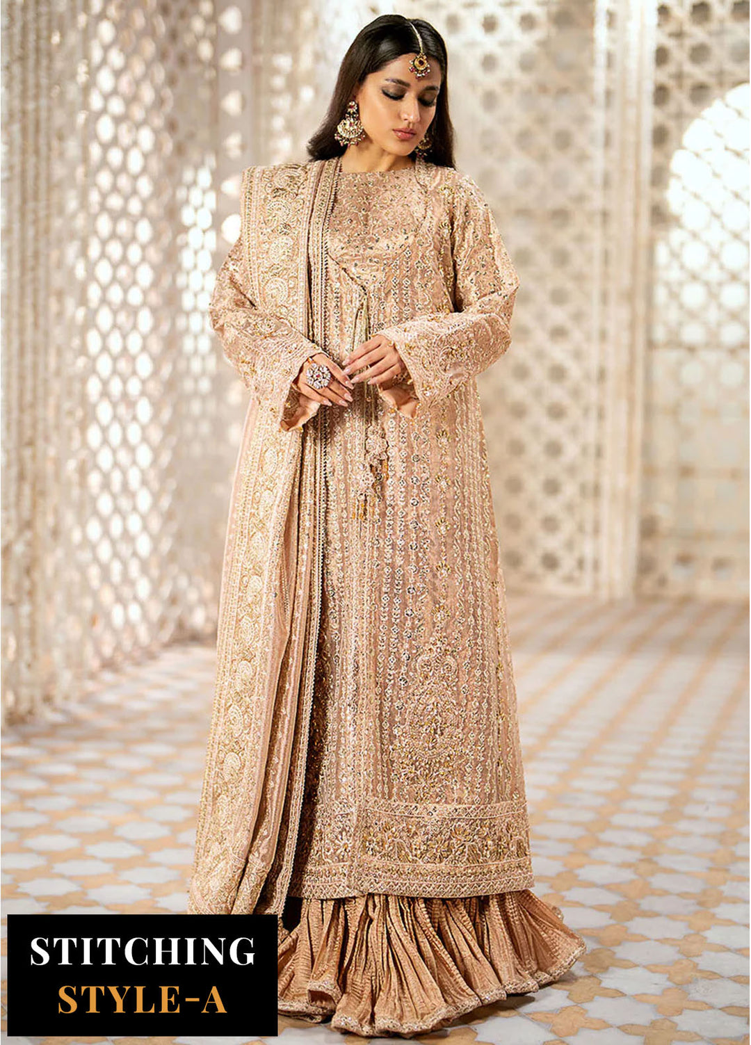 AIK Atelier Embroidered Tissue Suits Unstitched 3 Piece AIK24WF Look 06 - Wedding Collection