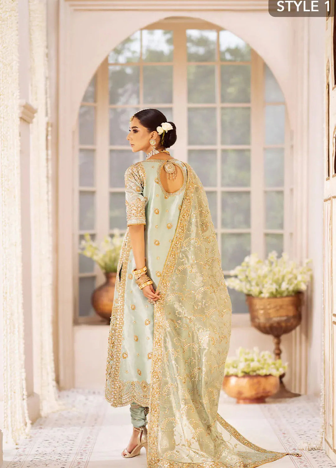 AIK Atelier Embroidered Tissue Suits Unstitched 3 Piece AIK24WF2 Look 03 - Wedding Collection