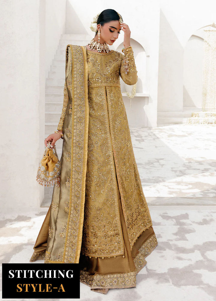 Aik Atelier Embroidered Zari Net Suits Unstitched 3 Piece AIK25WU D-10 - Formals Collection