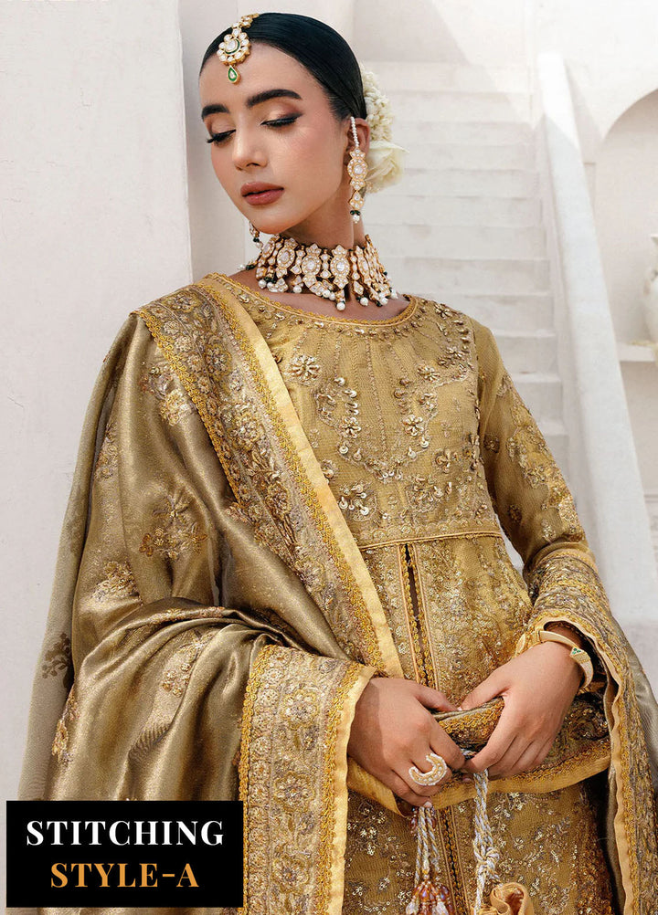 Aik Atelier Embroidered Zari Net Suits Unstitched 3 Piece AIK25WU D-10 - Formals Collection