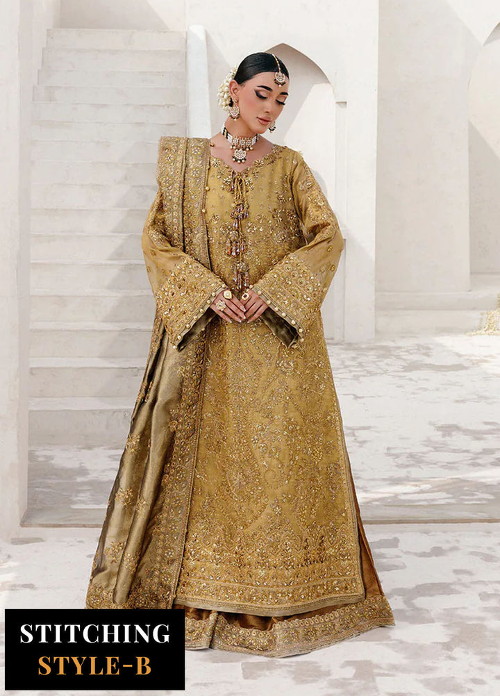 Aik Atelier Embroidered Zari Net Suits Unstitched 3 Piece AIK25WU D-10 - Formals Collection