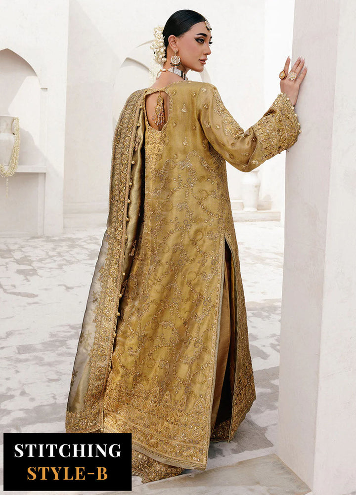 Aik Atelier Embroidered Zari Net Suits Unstitched 3 Piece AIK25WU D-10 - Formals Collection