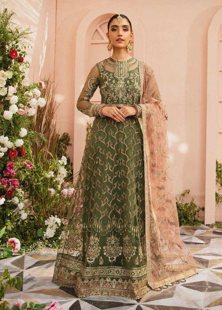 AIK Atelier Embroidered Net Suits Unstitched 3 Piece AIK22MT Look 01 - Luxury Collection