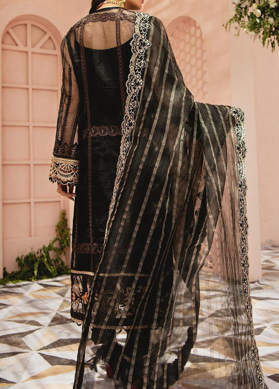 AIK Atelier Embroidered Organza Suits Unstitched 3 Piece AIK22MT Look 04 - Luxury Collection