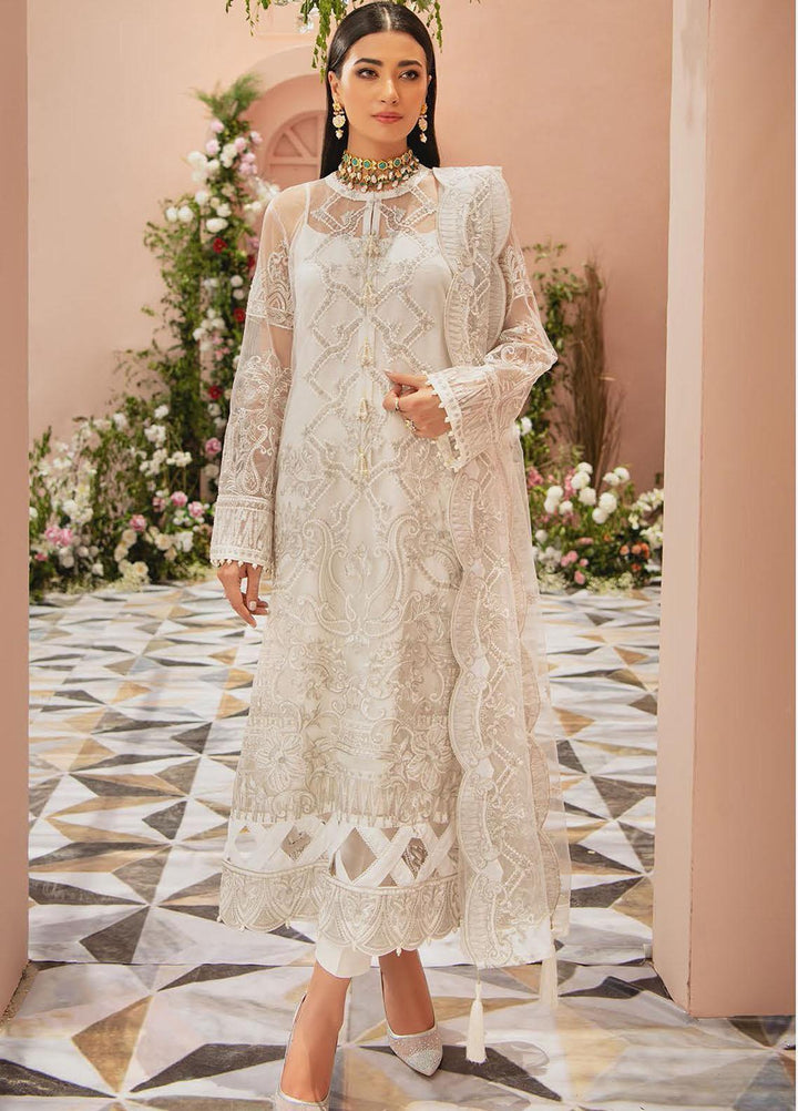 AIK Atelier Embroidered Net Suits Unstitched 3 Piece AIK22MT Look 07 - Luxury Collection