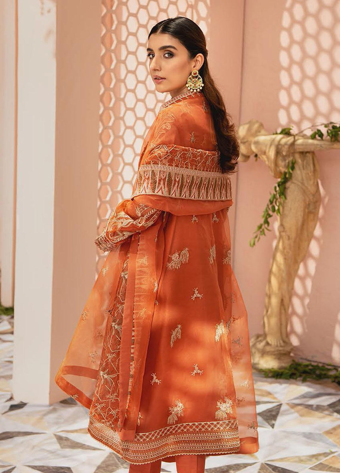 AIK Atelier Embroidered Organza Suits Unstitched 3 Piece AIK22MT Look 08 - Luxury Collection