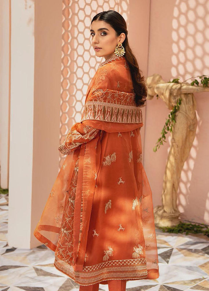 AIK Atelier Embroidered Organza Suits Unstitched 3 Piece AIK22MT Look 08 - Luxury Collection