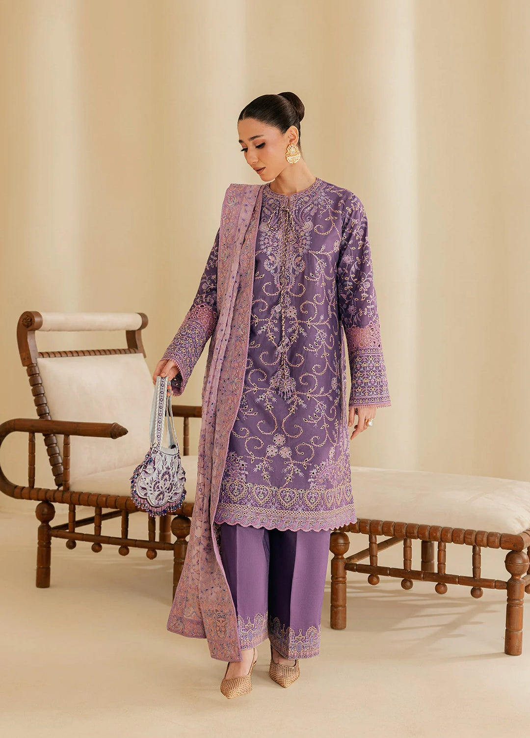 Aik Atelier Unstitched Embroidered Lawn 3 Piece Suit AIK26ULF B2602A - Festive Collection
