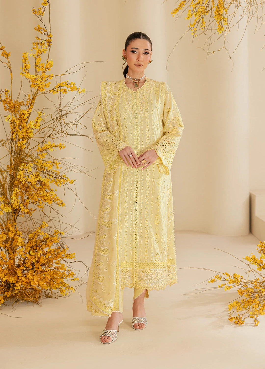 Aik Atelier Unstitched Embroidered Lawn 3 Piece Suit AIK26ULF B2604A - Festive Collection