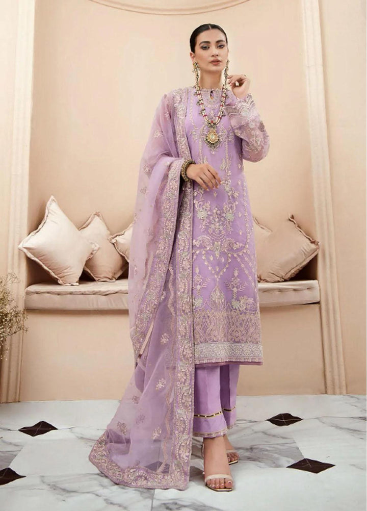 Lumiere By AIK Atelier Embroidered Organza Suits Unstitched 3 Piece Look 01 - Luxury Collection