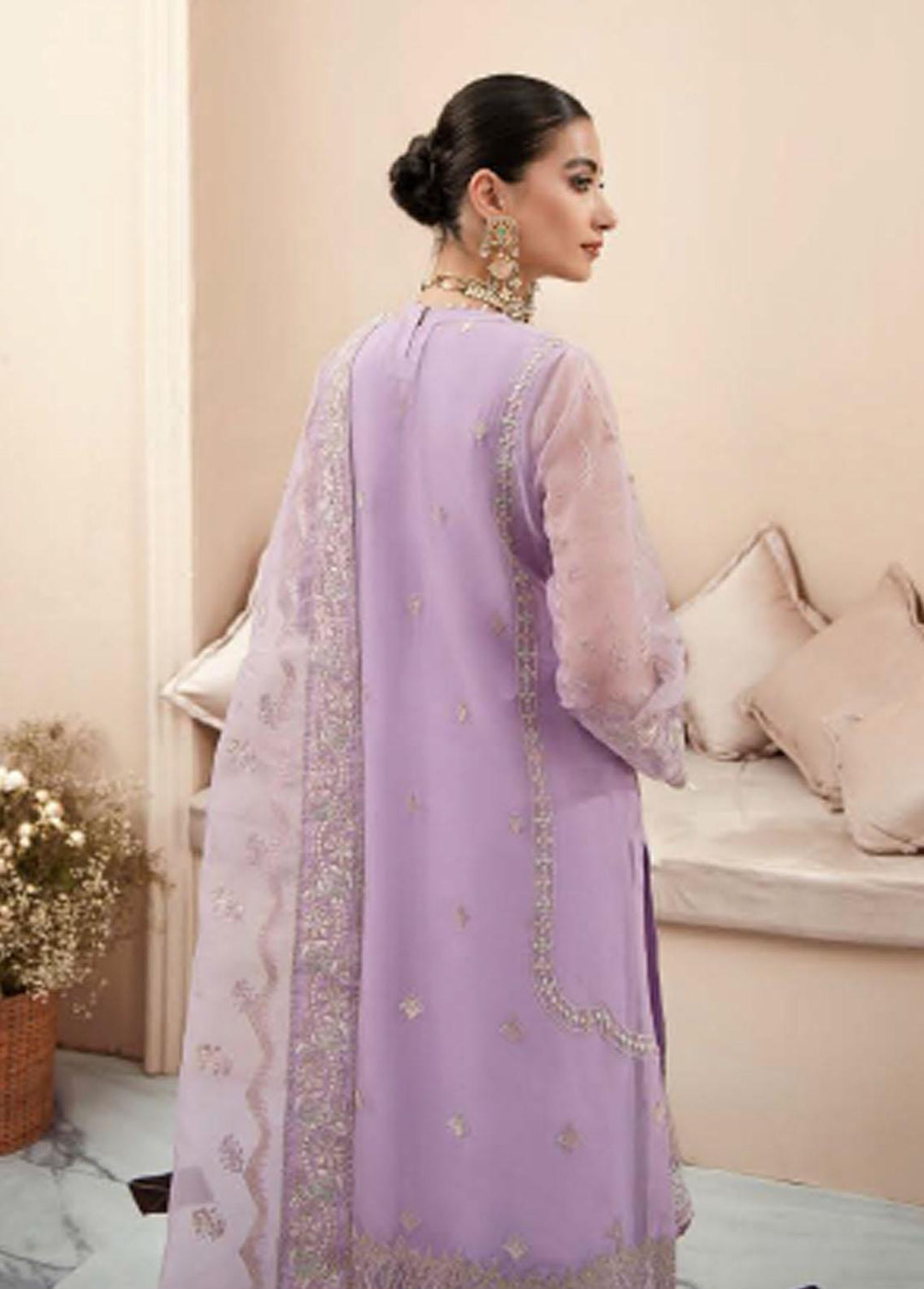 Lumiere By AIK Atelier Embroidered Organza Suits Unstitched 3 Piece Look 01 - Luxury Collection