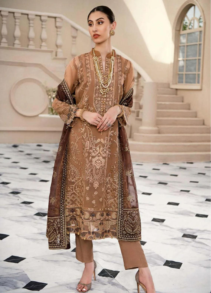 Lumiere By AIK Atelier Embroidered Organza Suits Unstitched 3 Piece Look 04 - Luxury Collection